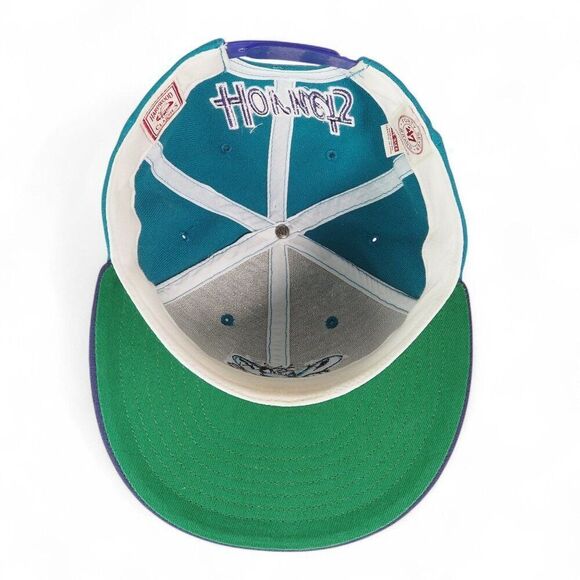 47 Brand Hardwood Classics Charlotte Hornets Snapback Hat Teal / Purple - Picture 5 of 8